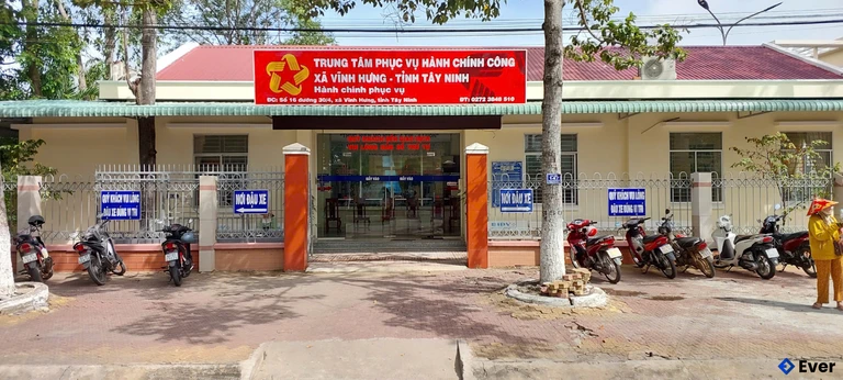 Trụ sở xã Vĩnh Hưng sau sáp nhập