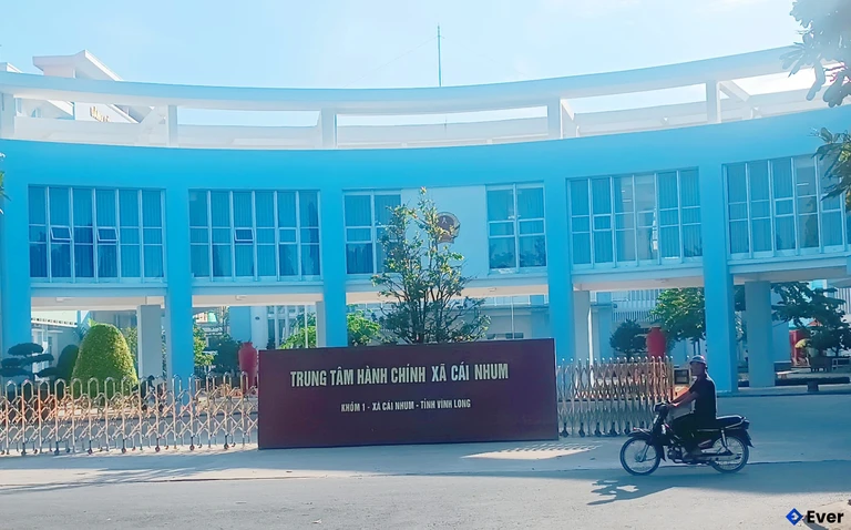 Trung tâm hành chính xã Cái Nhum sau sáp nhập