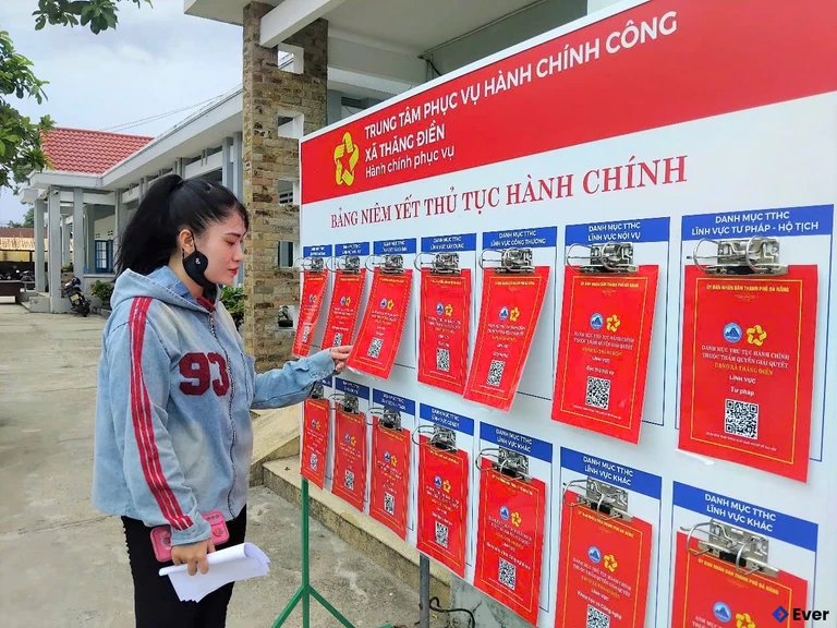 Trung tâm phục vụ hành chính công xã Thăng Bình sau sáp nhập