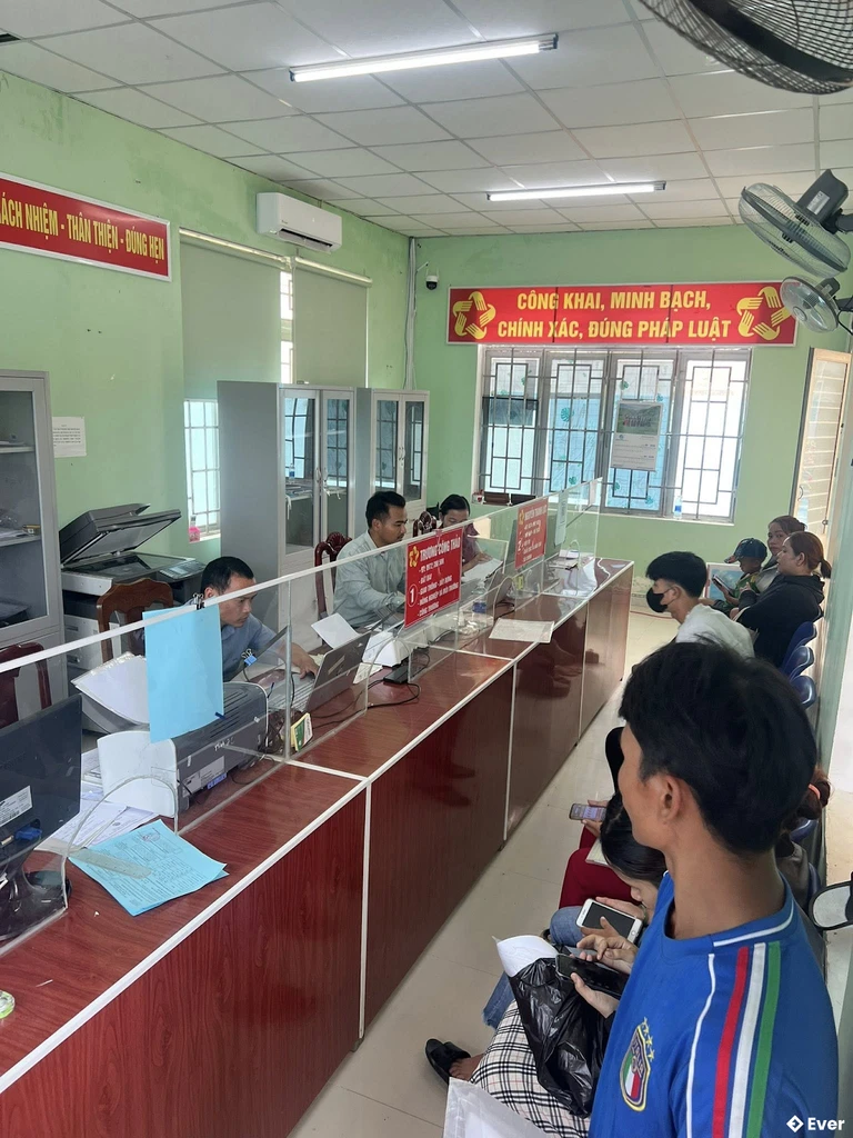 Trung tâm phục vụ hành chính công xác Phước Hiệp sau sáp nhập