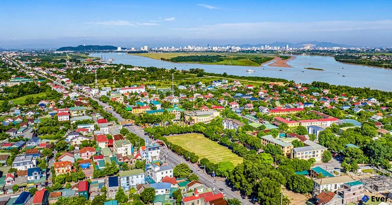 Trung tâm xã Tiên Điền hôm nay