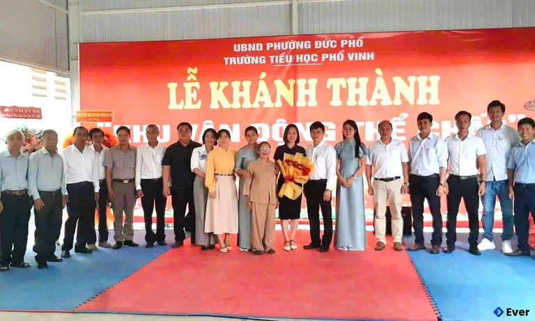 Trường tiểu học Phổ Vinh khánh thành khu vận động thể chất