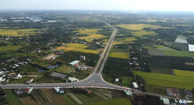 Vị trí điểm đầu của dự án đường Tân An – Bình Hiệp kết nối đường vành đai Tân An