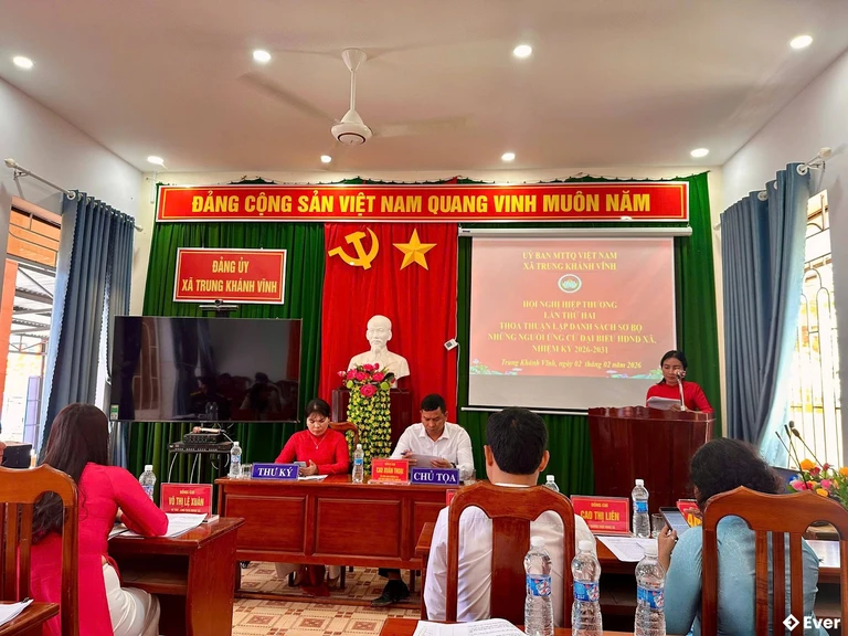 Xã Bắc Khánh Vĩnh tổ chức hội nghị hiệp thương lần II, nhiệm kỳ 2026 - 2031