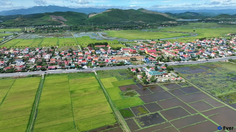 Xã Bắc Trạch nhìn từ trên cao