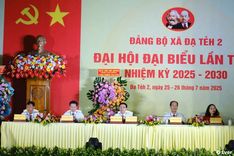 Xã Đạ Tẻh 2 tổ chức đại hội đại biểu lần thứ I, nhiệm kỳ 2025 - 2030.