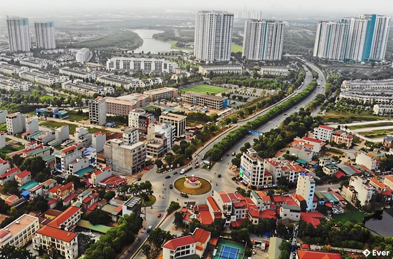 Xã Đồng Bằng nhìn từ trên cao