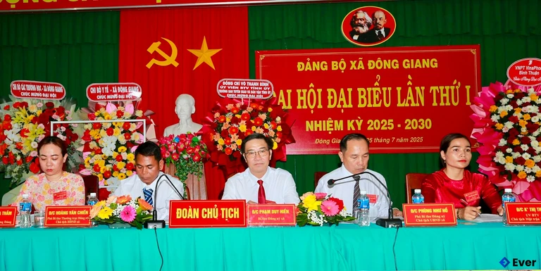 Xã Đông Giang tổ chức đại hội đại biểu lần thứ I, nhiệm kỳ 2025 - 2030