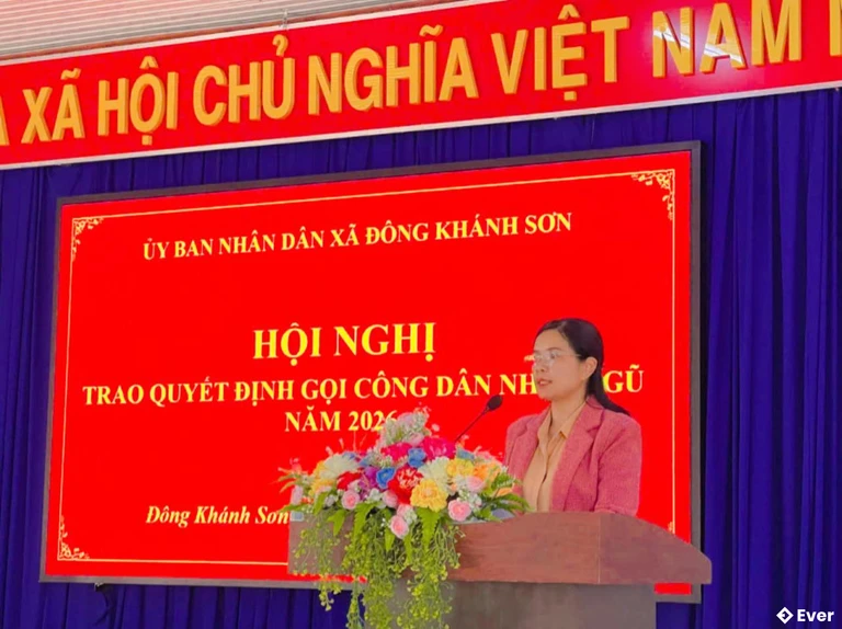 Xã Đông Khánh Sơn ra quyết định kêu gọi công dân nhập ngũ 2026