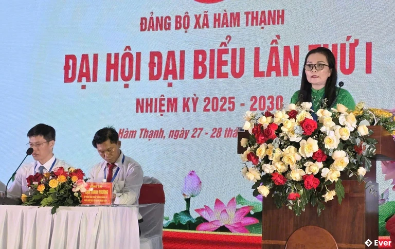 Xã Hàm Thạnh tổ chức đại hội đại biểu lần thứ I, nhiệm kỳ 2025 - 2030