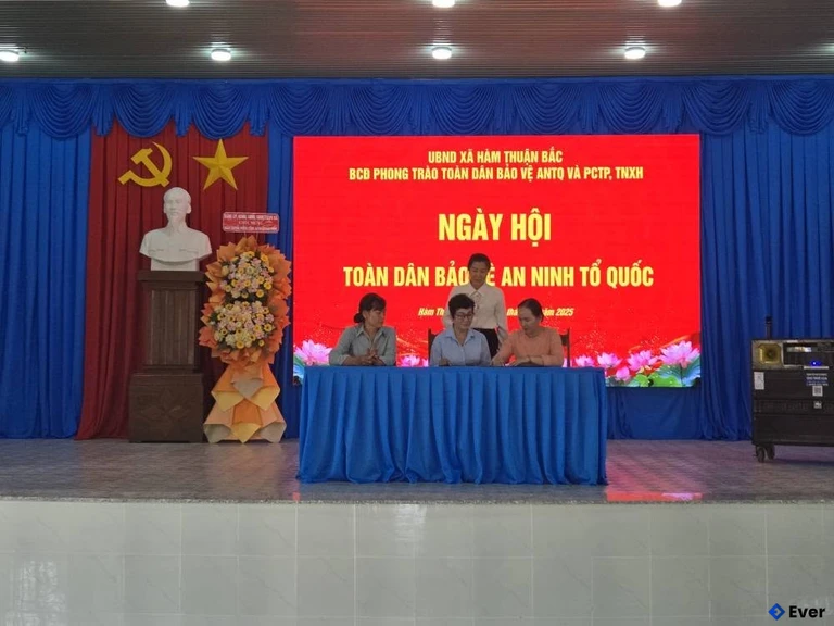 Xã Hàm Thuận Bắc tổ chức ngày hội toàn dân bảo vệ an ninh tổ quốc