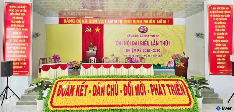 Xã Hòa Thắng tổ chức đại hội đại biểu lần thứ I, nhiệm kỳ 2025 - 2030