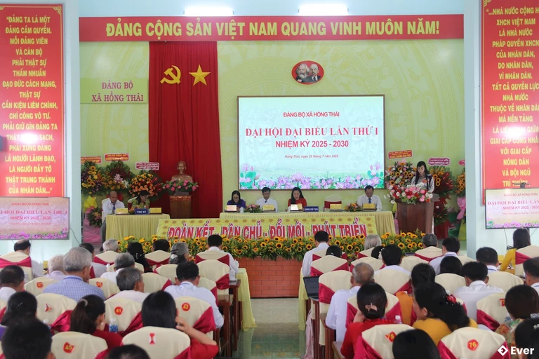 Xã Hồng Thái tổ chức đại hội đại biểu lần thứ I nhiệm kỳ 2025 - 2030