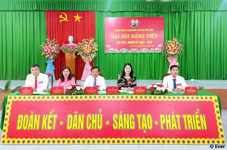 Xã Phú Lâm tổ chức đại hội đảng viên, lần thứ I, nhiệm kỳ 2025 - 2030