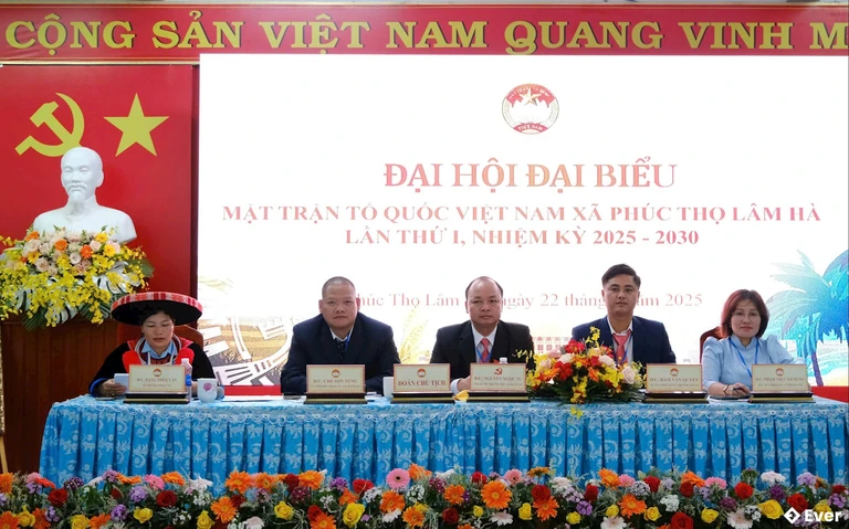 Xã Phúc Thọ Lâm Hà tổ chức đại hội, đại biểu lần thứ I, nhiệm kỳ 2025 - 2030