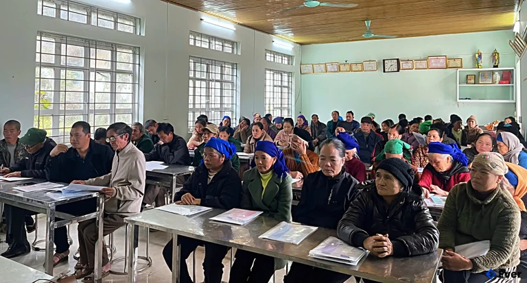Xã Quang Hán tổ chức tuyên truyền chính sách việc làm tới người dân