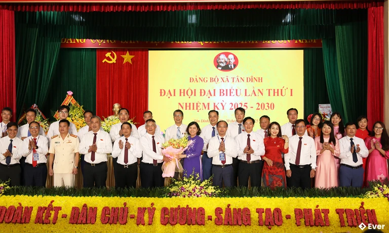 Xã Tân Dĩnh tổ chức đại hội đại biểu lần thứ I, nhiệm kỳ 2025 - 2030.