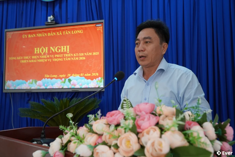 Xã Tân Long tổ chức hội nghị tổng kết thực hiện nhiệm vụ phát triển KT - XH năm 2026
