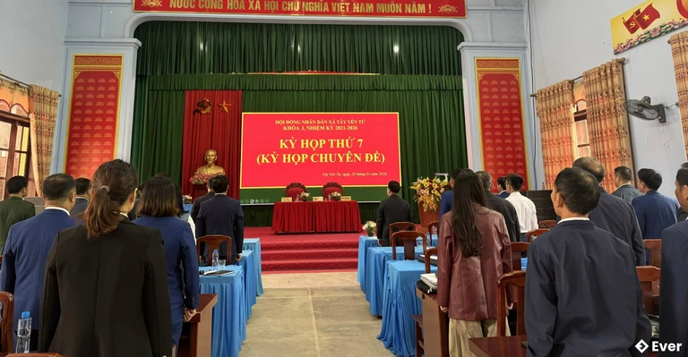 Xã Tây Yên Tử tổ chức kỳ họp thứ VII, khóa I, nhiệm kỳ 2021 - 2026