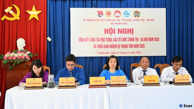 Xã Thuận Bắc tổng kết công tác mặt trận, tổ chức chính trị - xã hội 2025