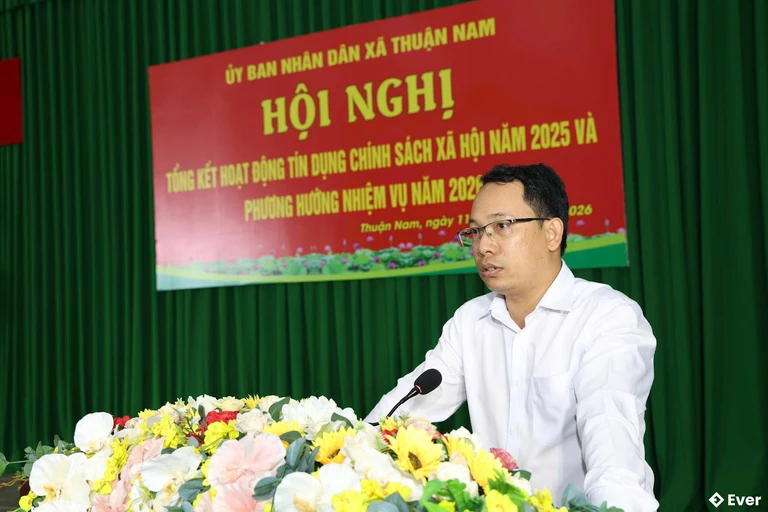 Xã Thuận Nam tổ chức hội nghị tổng kết hoạt động tín dụng chính sách xã hội 2025