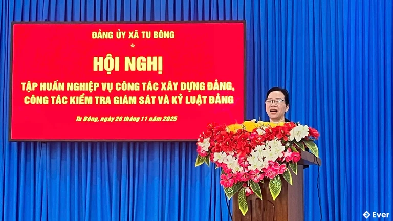 Xã Tu Bông tổ chức tập huấn nghiệp vụ công tác xây dựng đảng 2026