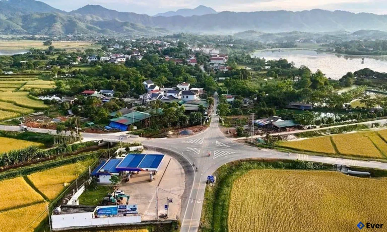 Xã Vân Bán nhìn từ trên cao