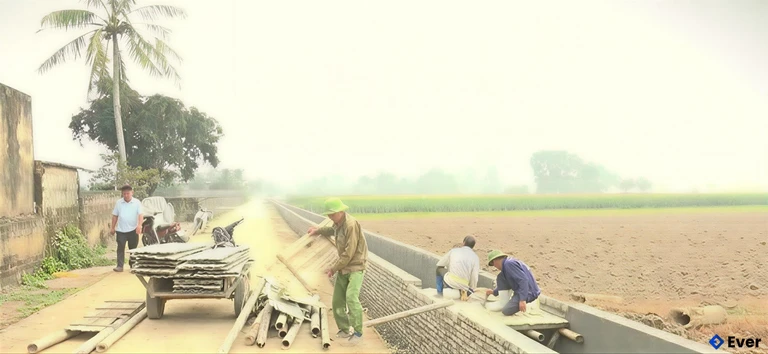 Xây dựng hệ thống kênh mương trên địa bàn xã Quảng Yên