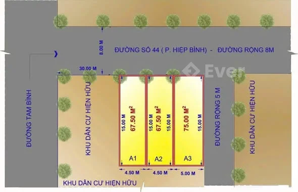 CHÍNH THỨC MỞ BÁN 3 LÔ ĐẤT VÀNG – HIỆP BÌNH CHÁNH. Không quy hoạch không lộ giới