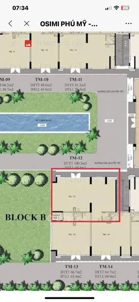 Cần bán shophouse Osimi TM 12. Diện tích 94,8m2. Hướng Tây và Hướng Bắc. Đang cho thuê bán quán cà f