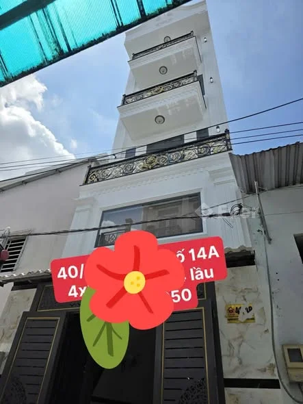 BÁN NHÀ HẺM 40 ĐƯỜNG SỐ 14A LÊ VĂN QUỚI, 4 X 16M, ĐÚC 4.5 TẤM, GIÁ 6TY650