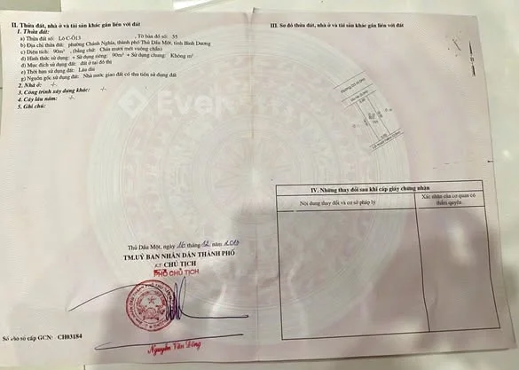 Bán Đất KDC Chánh Nghĩa, TP Thủ Dầu Một, Bình Dương