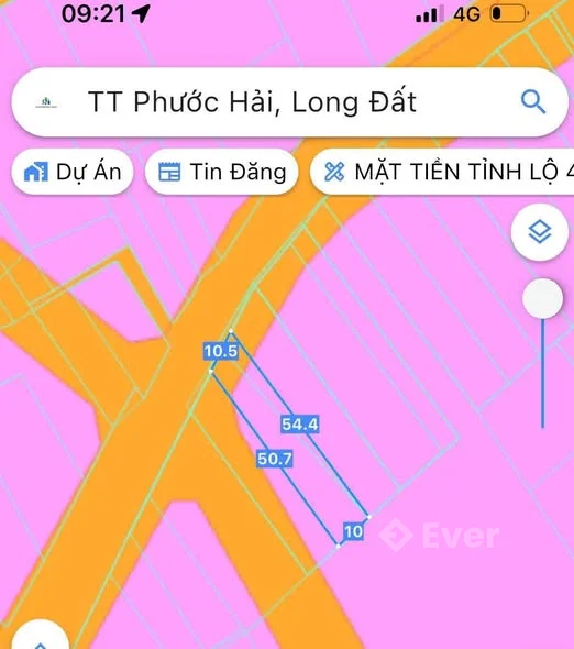 BÁN ĐẤT THỊ TRẤN PHƯỚC HẢI - ĐƯỜNG NHÀ HÀNG KIM VÂN- CÁCH TỈNH LỘ 44