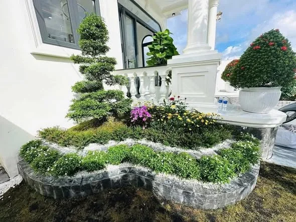 Villa Sân Vườn Mái Nhật 327m ² Thổ. 7,7x43m Full Thổ Cư. Full Nội Thất Hướng Đông Sổ Hồng Riêng