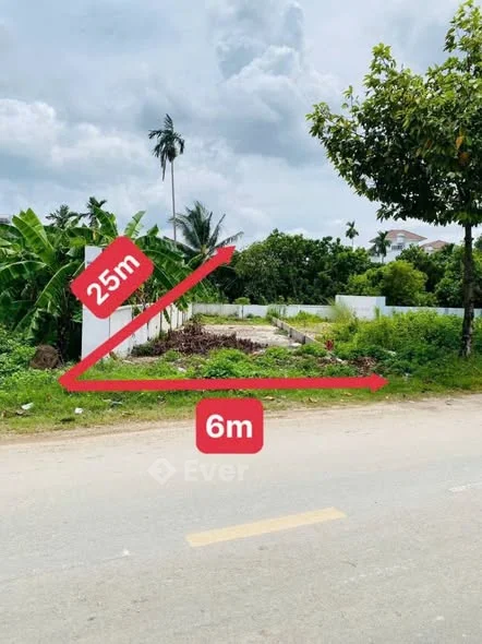 Bán Đất mặt tiền đường Cầu Tàu Bình Nhâm __DT 6 × 25 ( 148m²) Thổ Cư 70m²