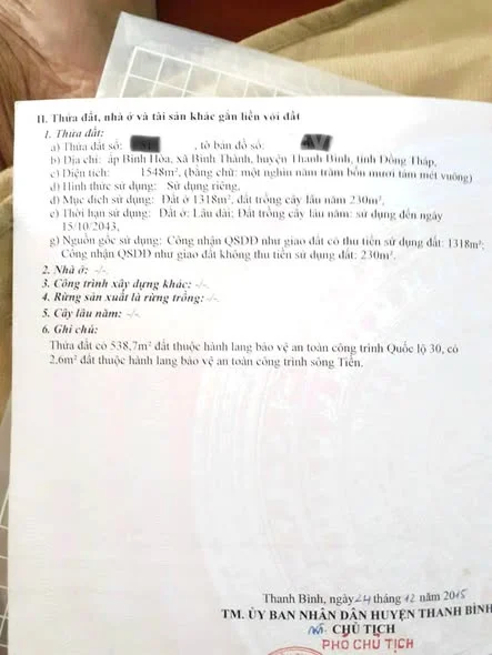 BÁN NỀN MT + NHÀ CẤP 4 ( CŨ ) + 1 kHO MT QL 30 + MT SÔNG