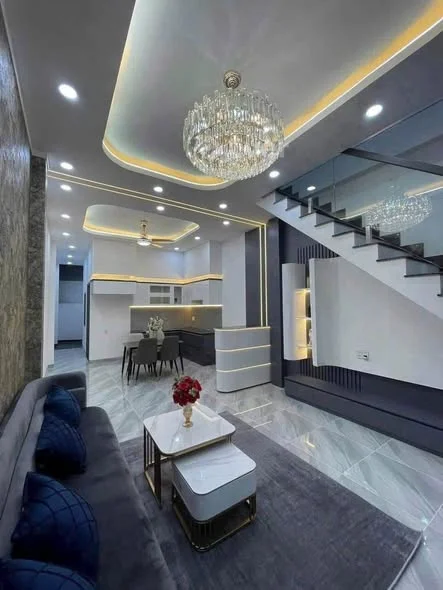 Nhà thiết kế 1 trệt 1 lầu mái đổ bê tông