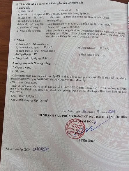 Bán gấp Nhà MT:Bùi Công Trừng Đông Thạnh Hóc Môn Quận12