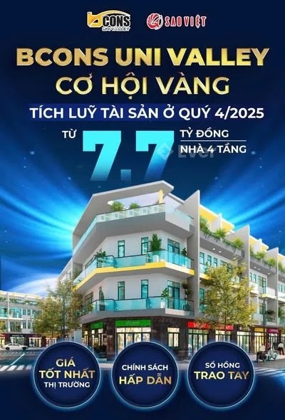BCONS UNI VALLEY – SỐNG AN CƯ, SINH LỜI VỮNG BỀN!