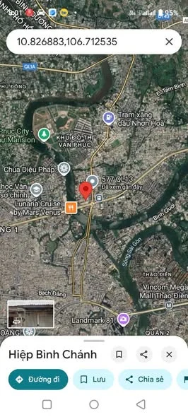 Lô đất vàng nằm ngay ngã tư Bình Triệu, Tp Thủ Đức Diện tích 603m2.