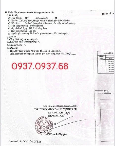 3 nền sổ sẵn giá chỉ : 2ty580tr/ nền Bán 3 Lô Đất Đường Nguyễn Văn Tạo Nhà Bè