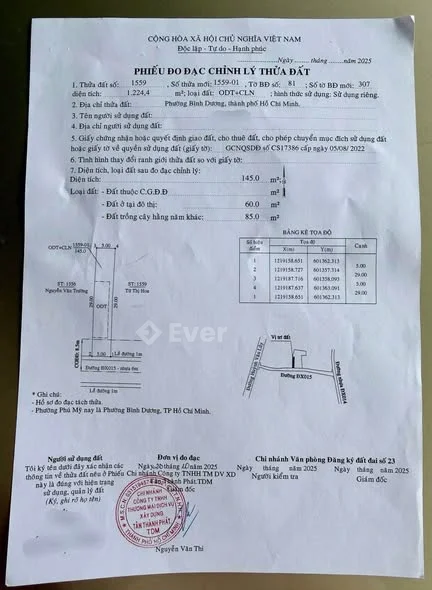 Hàng đẹp Mặt Tiền DX015, Phú Mỹ ( nay P Bình Dương Tp HCM) DT 5 x 29. Thổ cư 60m2 Đường nhựa 6m thô