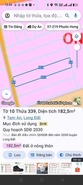 E lên lô đất Tam An – Long Điền TP. HCM.Gần trường học – trung tâm y tế