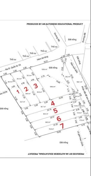 SỔ HỒNG RIÊNG TỪNG LÔ. Bán 7 lô đất an phú đông q12Lô 1,2,3. Dt. 5x18m.