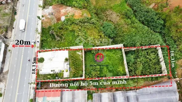 1444,41m2 - 2 mặt tiền đường chính Đankia, P7, Đà Lạt