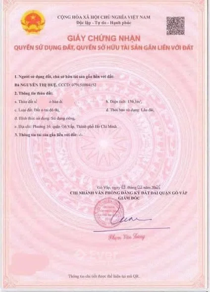 Giá: 10.5 Tỷ Thương Lượng DT : 5m20m - nở hậu L: 9m11m ( DTCN 150 m2 )