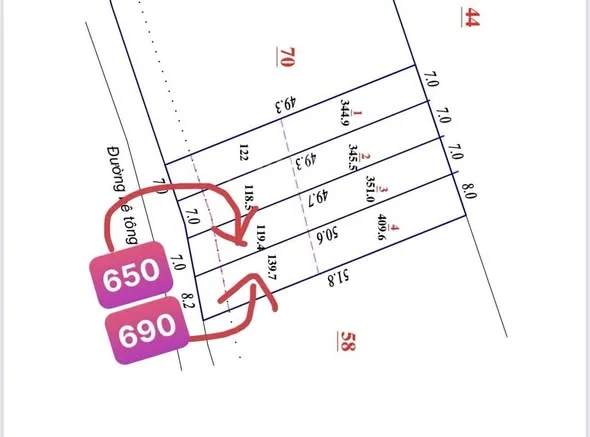 VIEW ĐẸP NHỨC ĐẦU LUÔNSÓT 2 LÔ 7M VÀ 8M ĐỀU DÀI 51M - THỔ CƯ 140M2