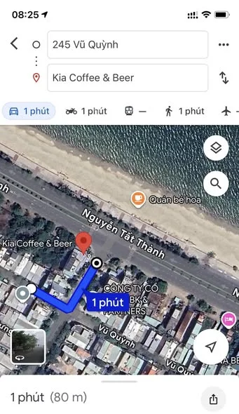 Đi bộ ra biển 1 Ra biển 1 phút Vũ Quỳnh . Tp Đà Nẵng- Ngang 5m - Diện Tích 75m2