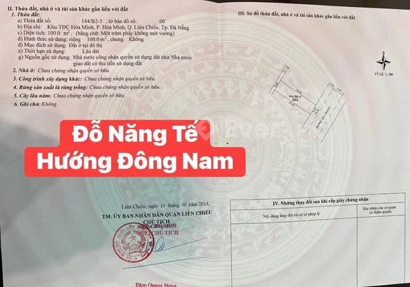 Bán đất Mặt tiền đường Đỗ Năng Tế - gần Hồ Tùng Mậu và Nguyễn Sinh Sắc