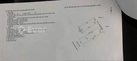 Hạ giá 300 triệu bán nhanhBán nhà 3 tầng đường Bàu Mạc 9 . Dt 97.5m2 ngang 5m